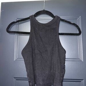 Divided Black Tank Top